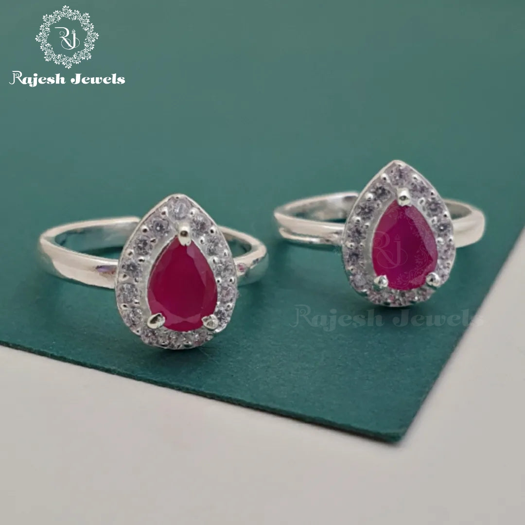 Teardrop Cz Red Toerings