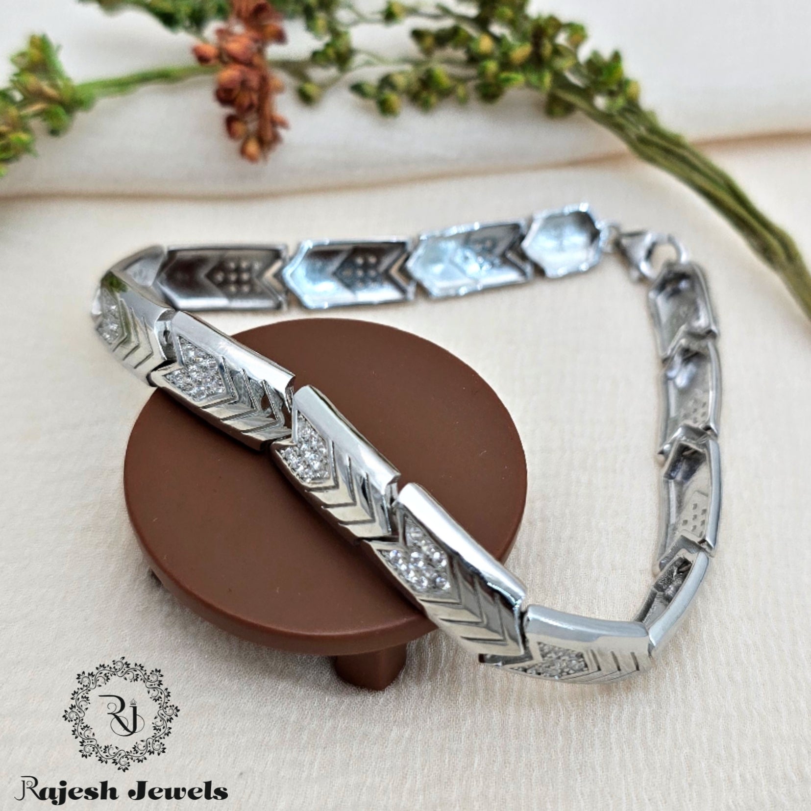 Shimmering Cz Men's Bracelet