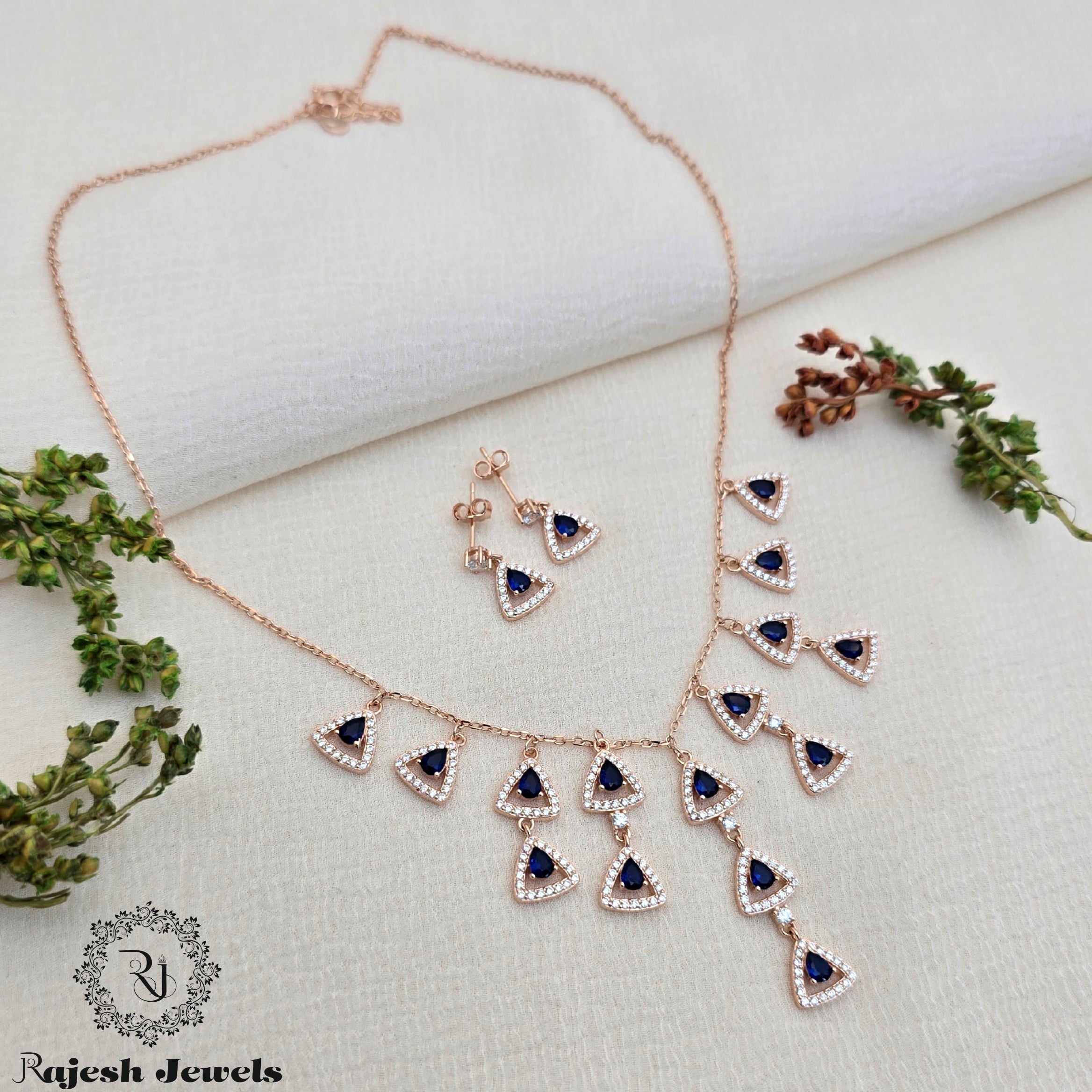 Sequenced Cz Rosegold Minimalistic Necklace