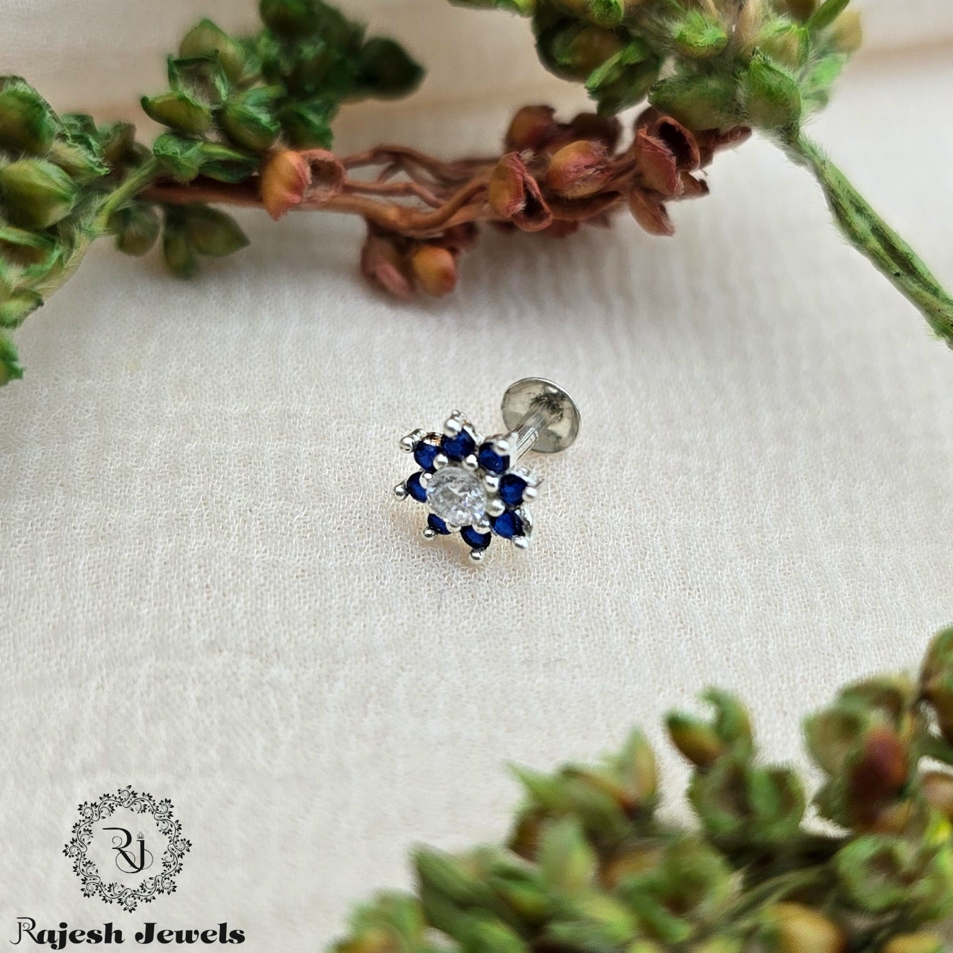 Royal Blue South Screw Nosepin