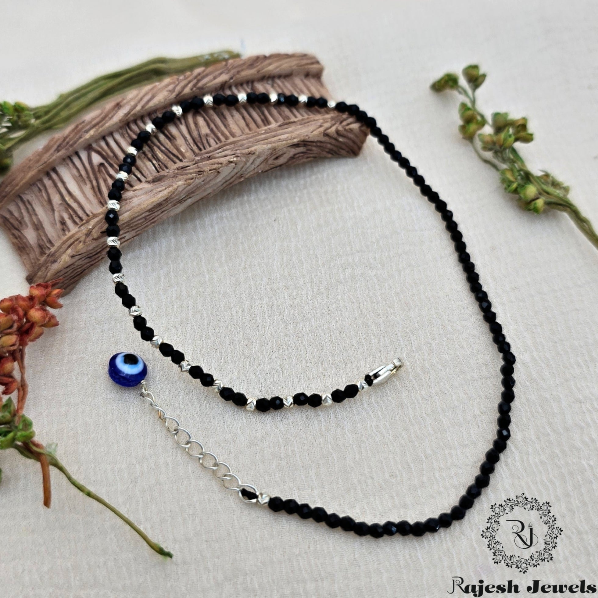 Sleek Blackbead Single Nazariya Anklet