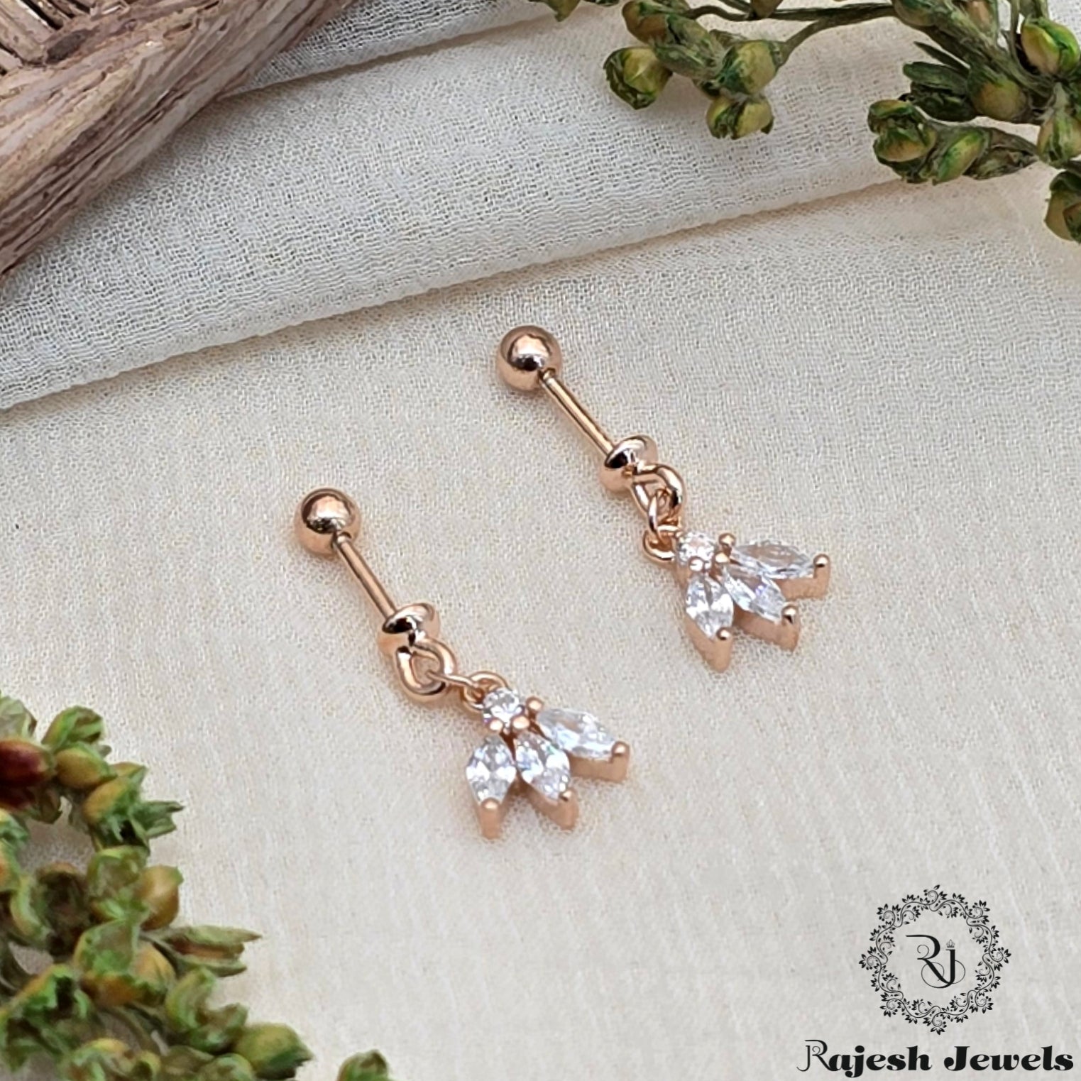 Shiny Cz Silver Bugadi Earrings