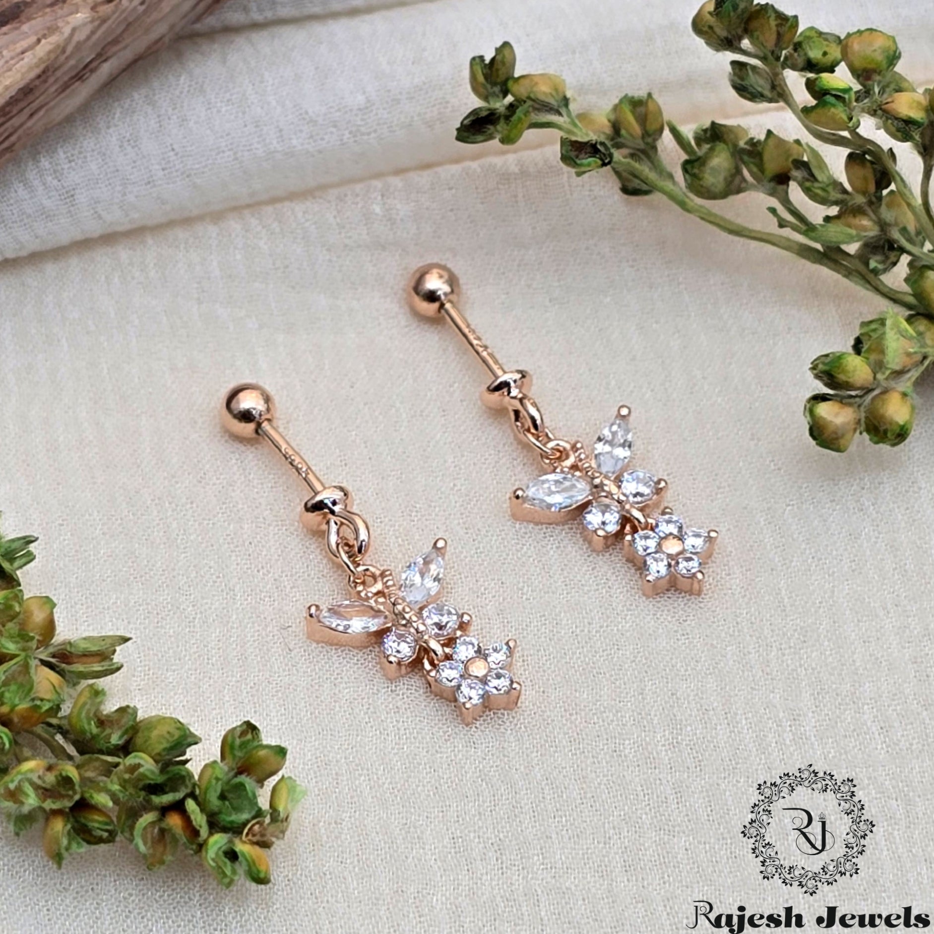 Exceptional Cz Silver Bugadi Earrings