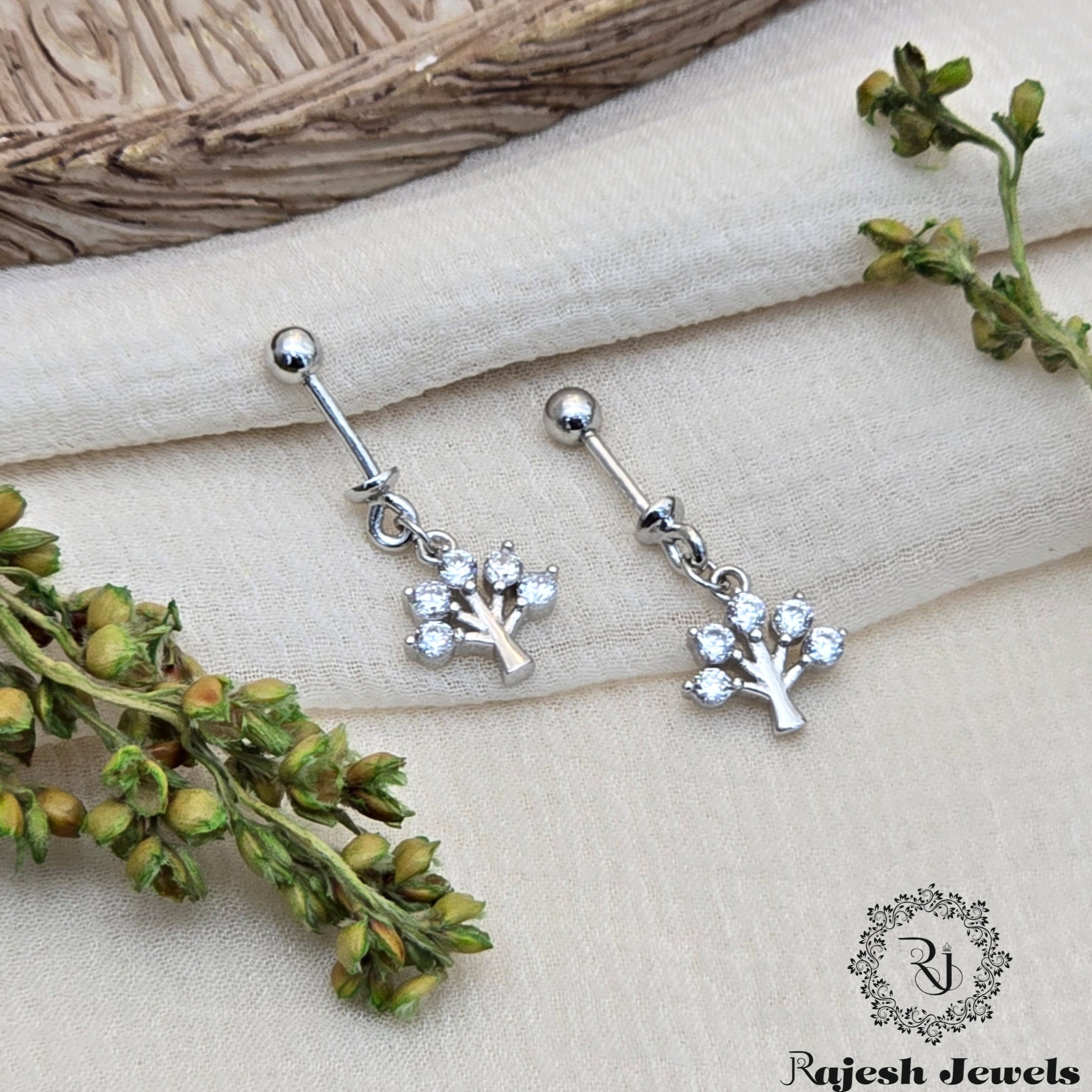 Exclusive Cz Silver Bugadi Earrings