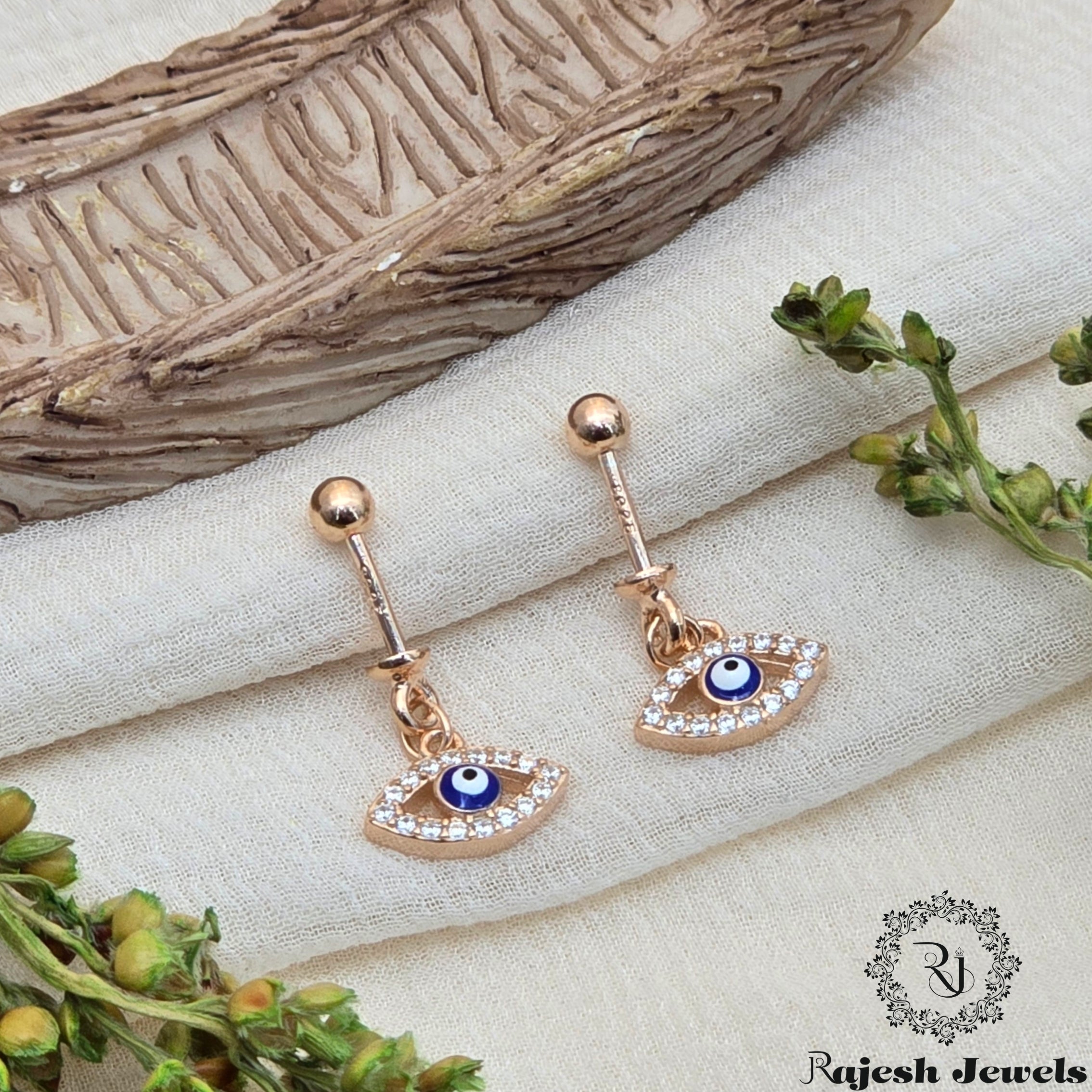 Evil-eye Cz Silver Bugadi Earrings