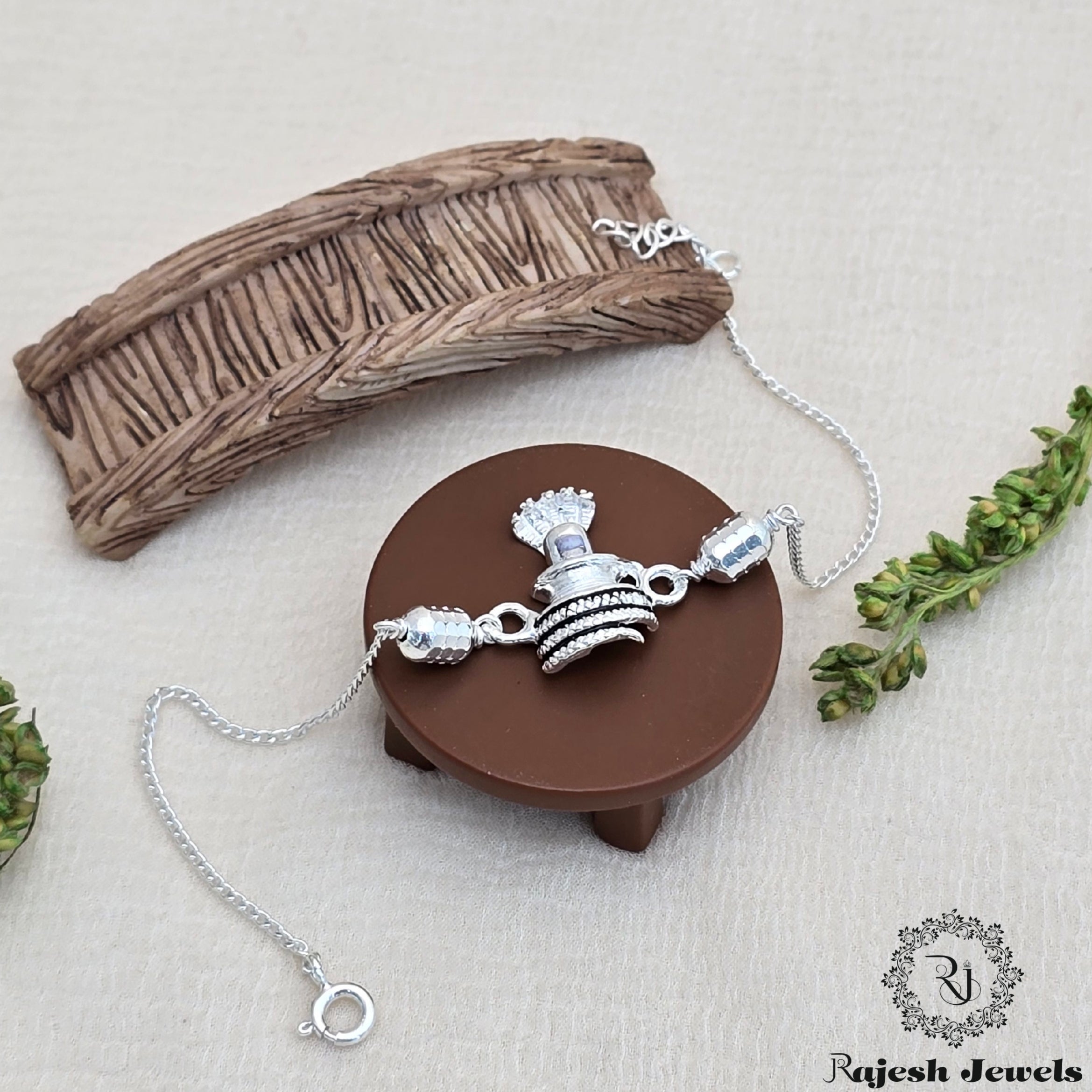 Shivaling Silver Rakhi