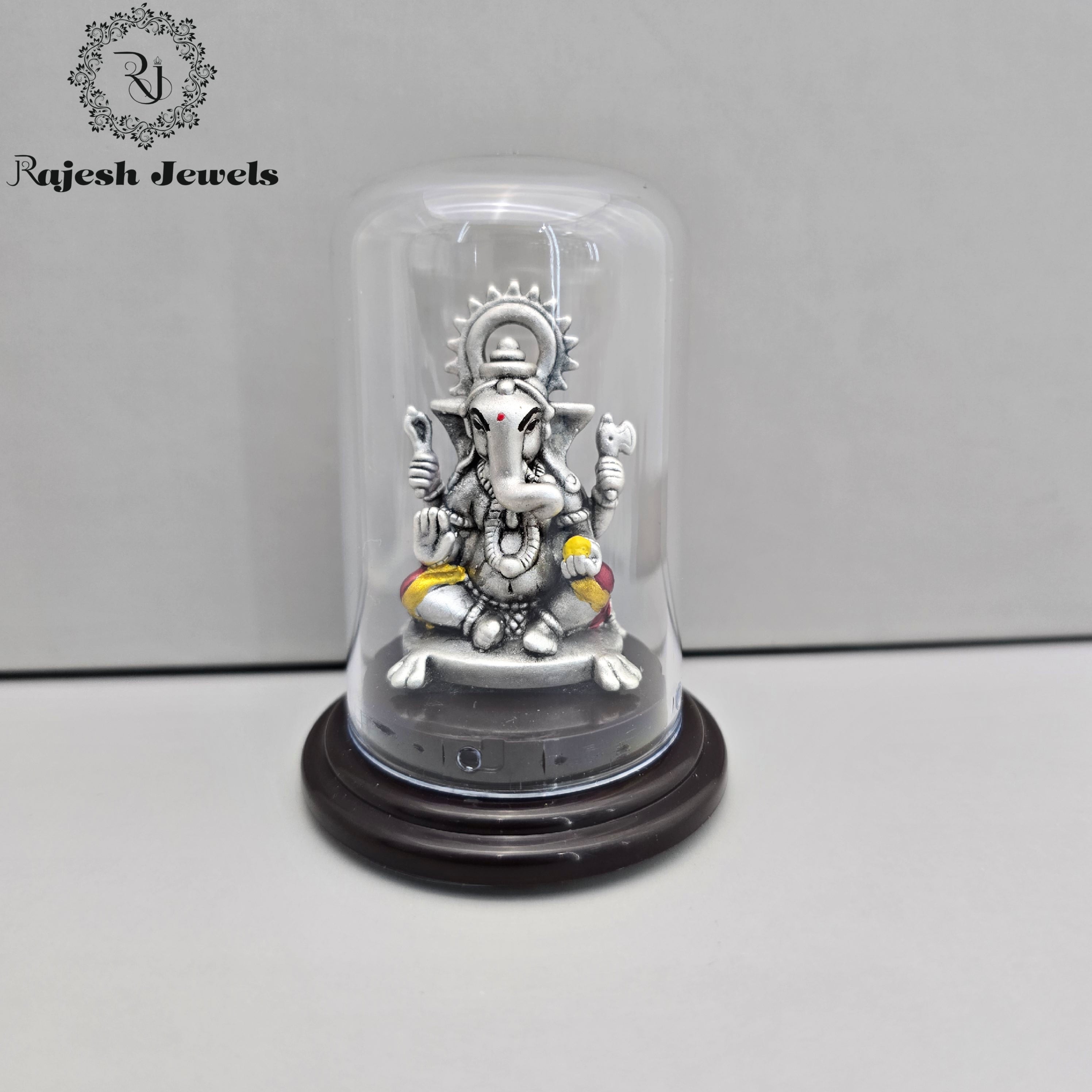 Shri Laddu Ganesha Silver Idol