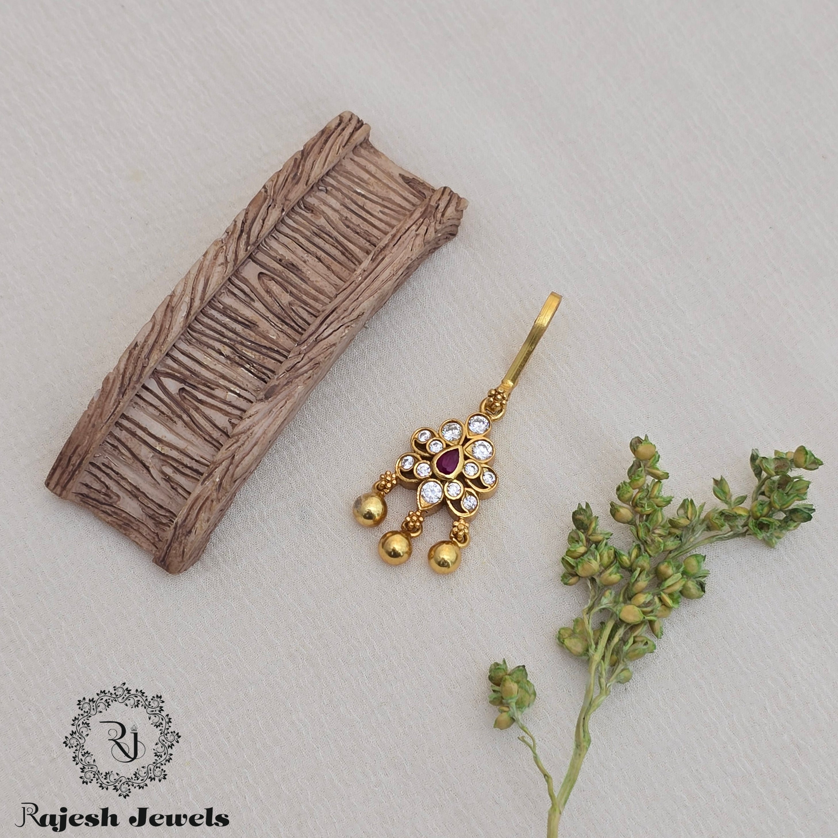 Simple Cz Silver Gold Plated Mangtika