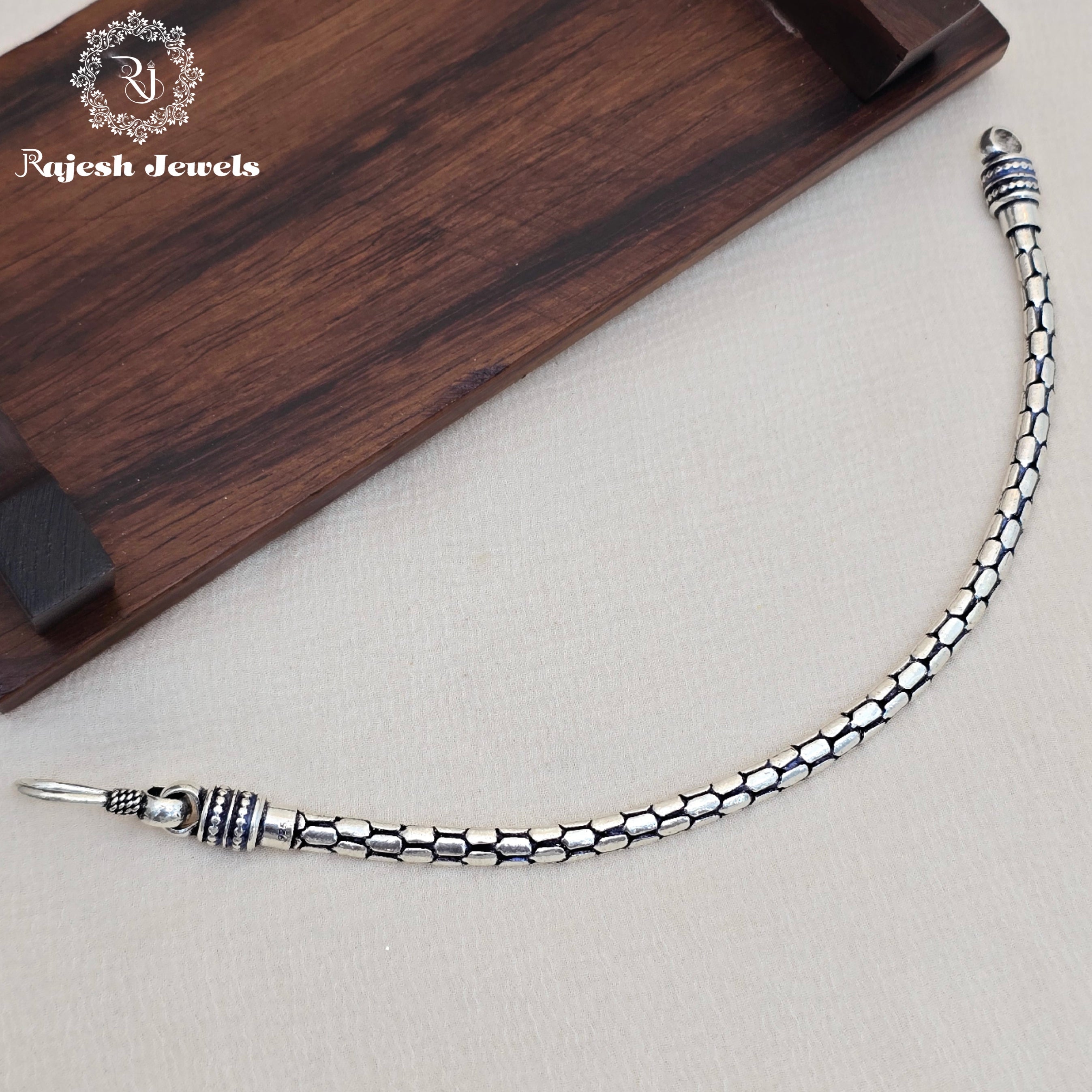Snake Cut Half Round Men's Bracelet