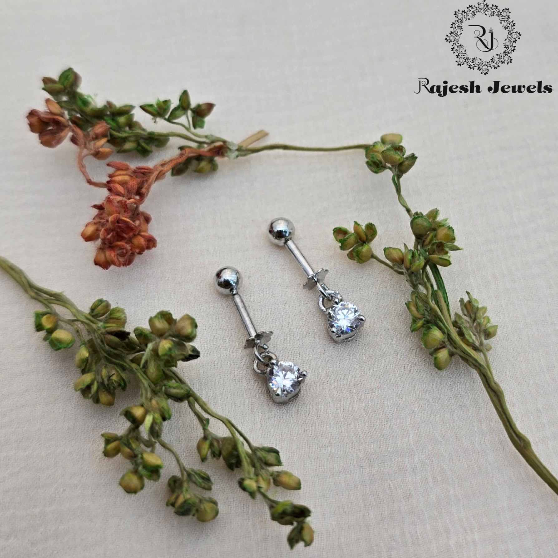 Single Stone Cz Bugadi Earrings