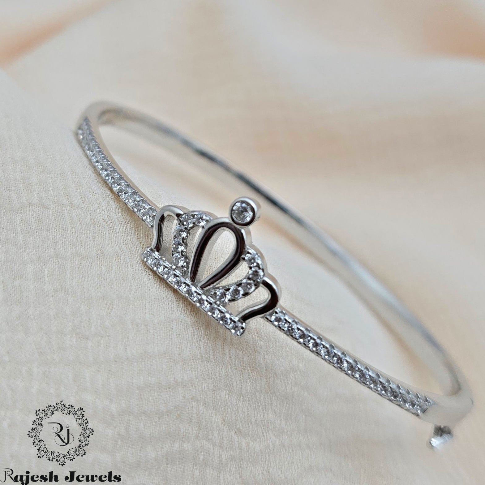 Royal Crown Cz Hand Kada