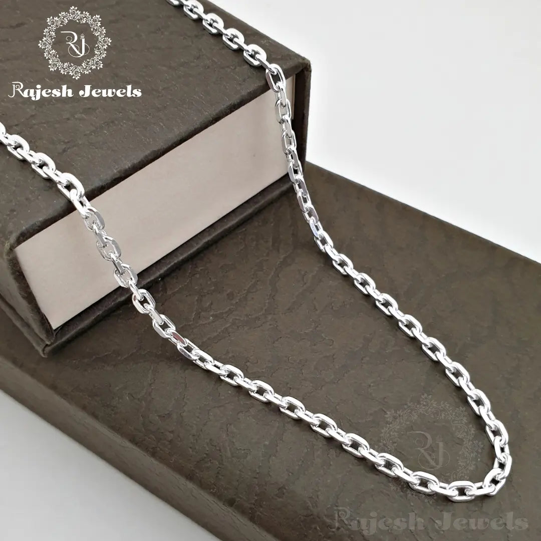 Linked Design Pure Silver Chain Rajesh Jewels