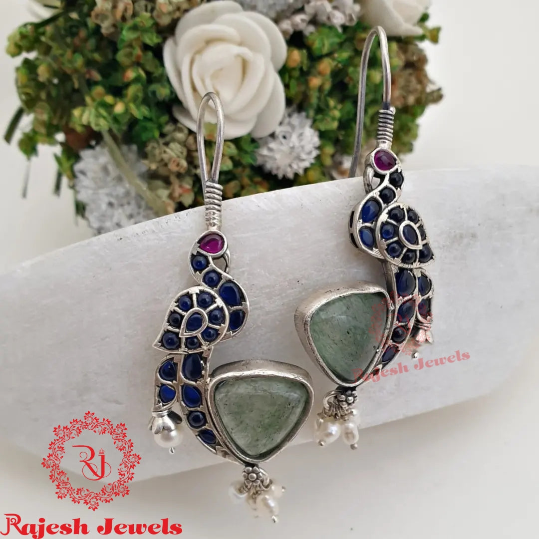 Royal Blue Peocock Earrings