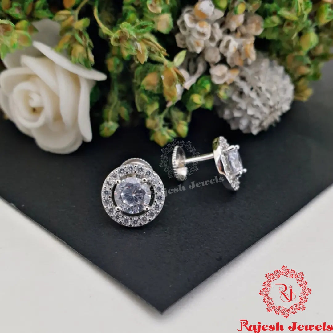 Round Solitiare Cz Earrings