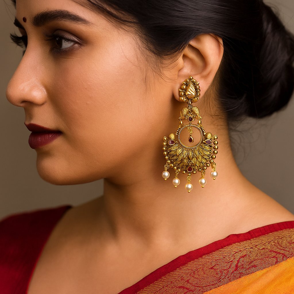 Silver Gold Plated Earrings