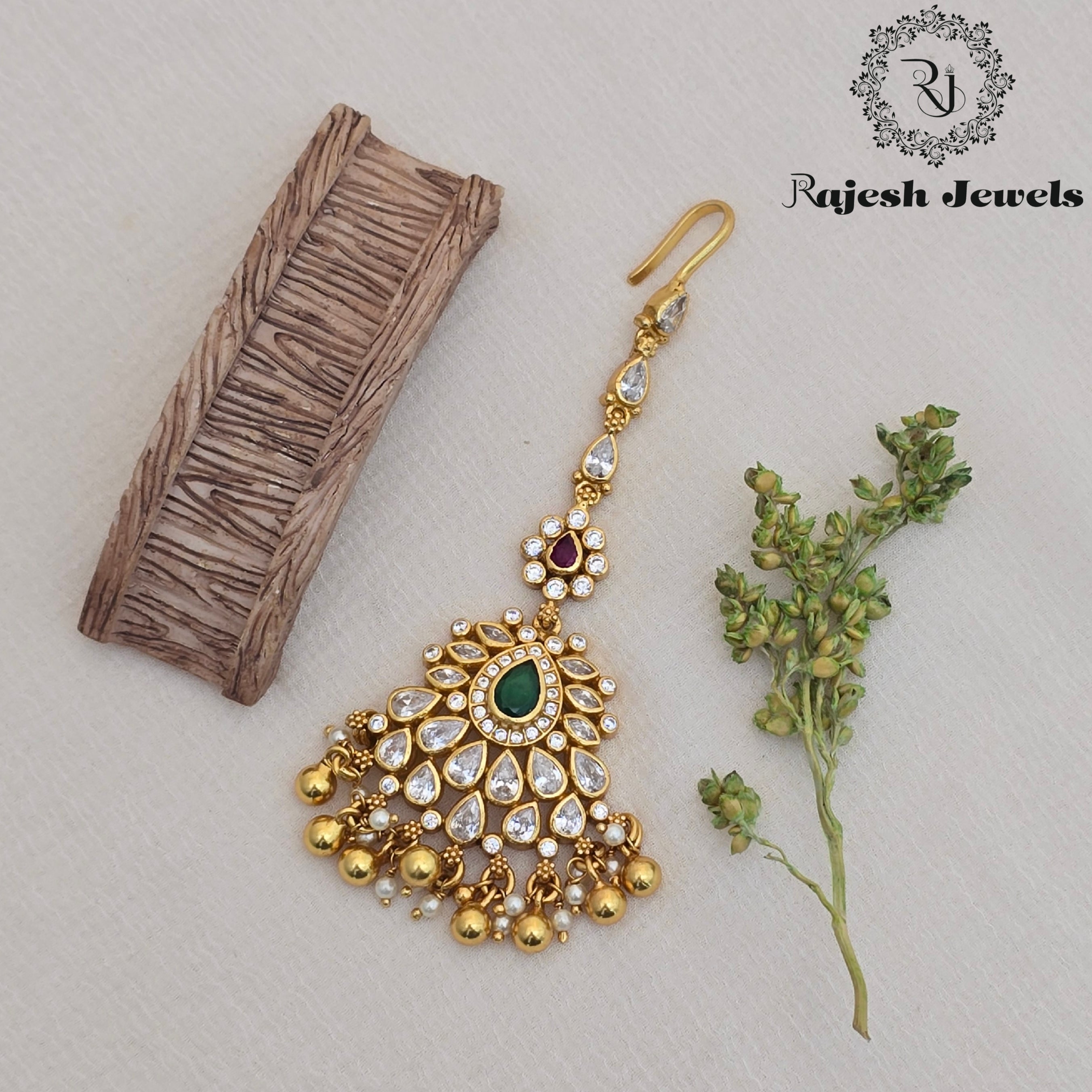 Glorified Cz Silver Gold Plated Mangtika