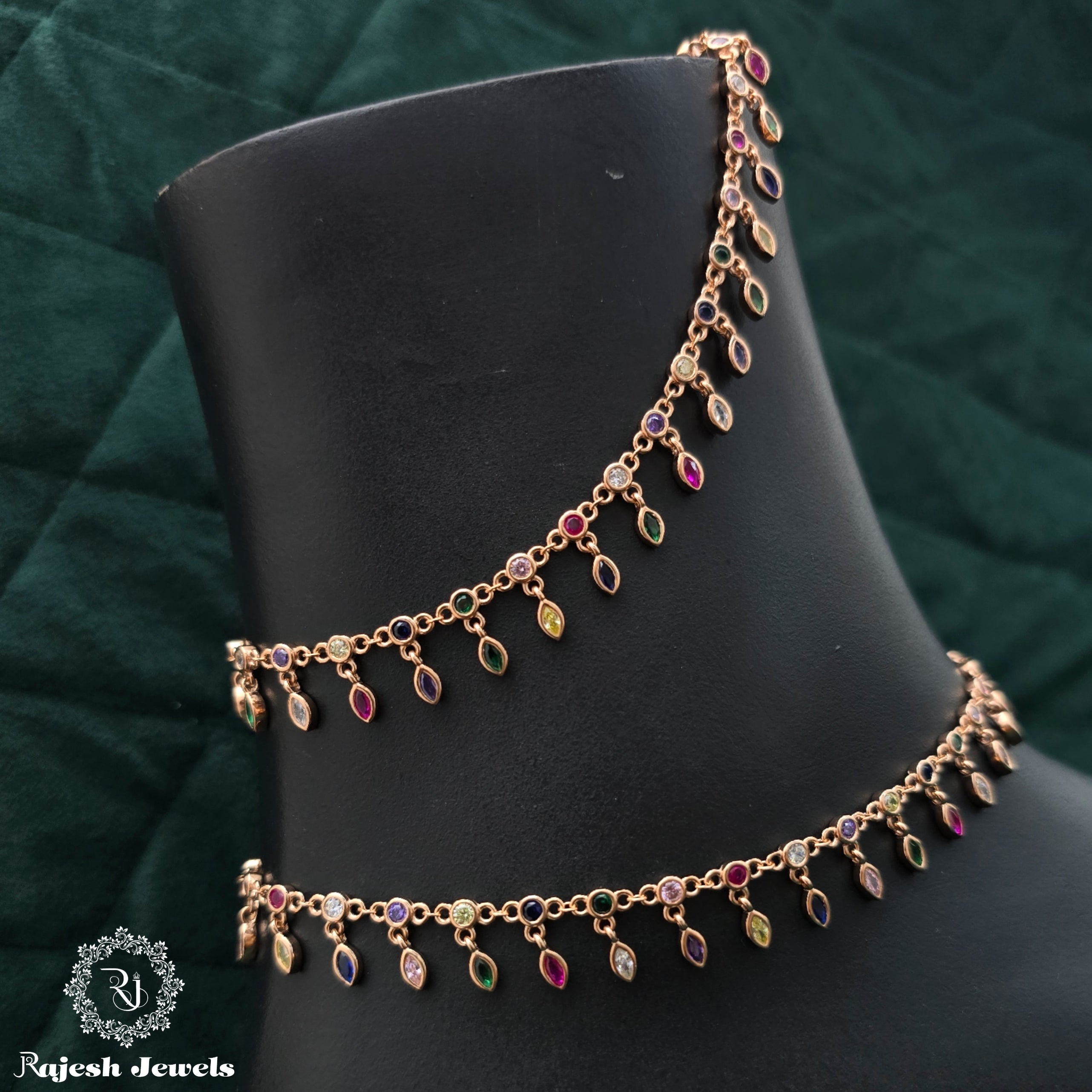 Eye Catchy Cz Rosegold Anklet