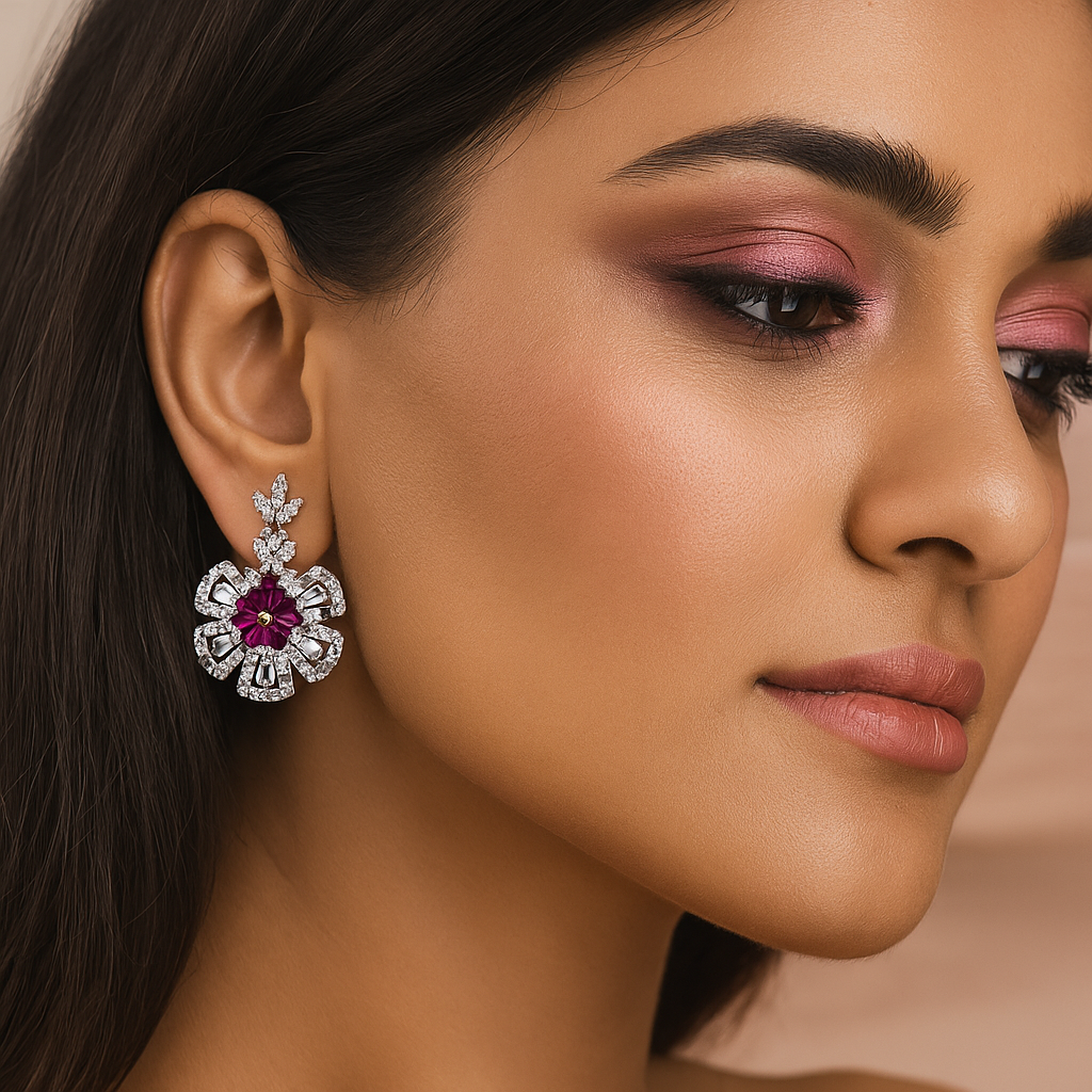 Incredible Cz Hanging Earrings