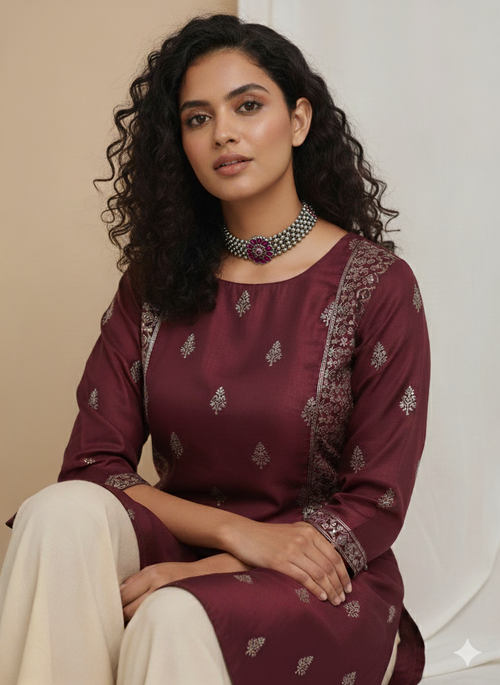 Shimmering Floral Oxidised Choker Neckpiece