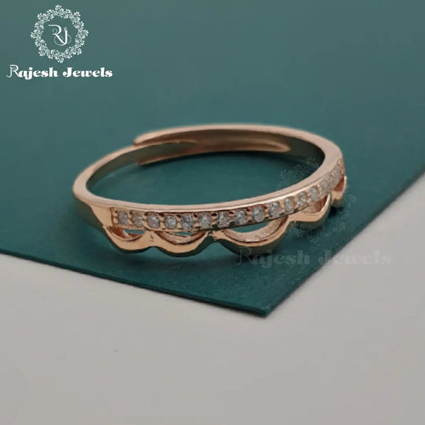 Glorious Cz Rosegold Finger Ring