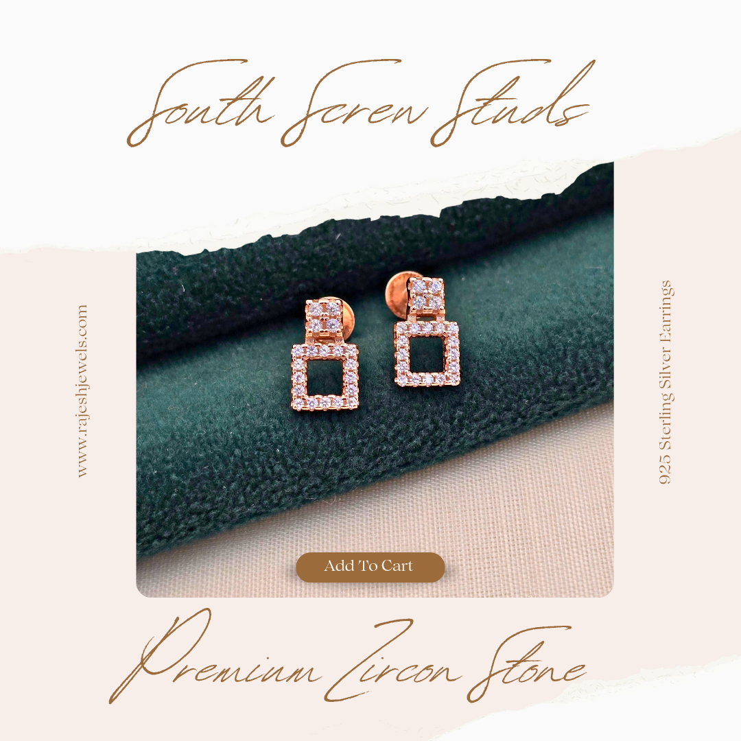 Luxurious Rosegold South Screw Studs
