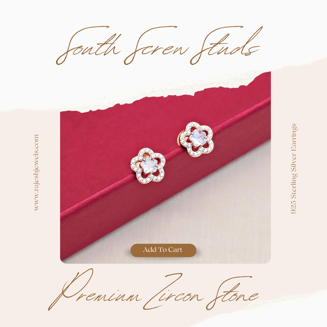 Exceptional Rosegold Solitaire Stud Earring