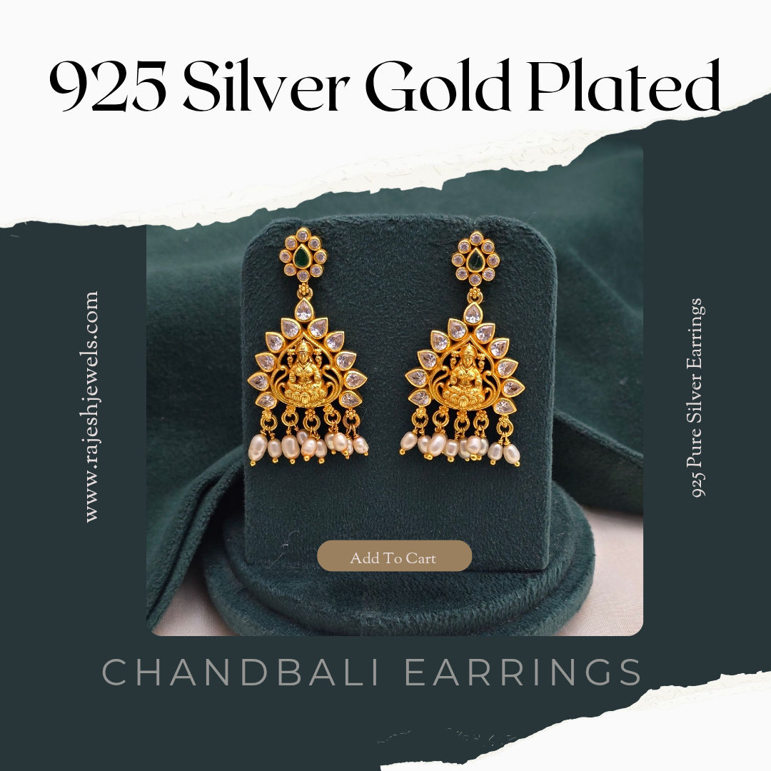 Shimmering Lakshmi Chandbali Earrings