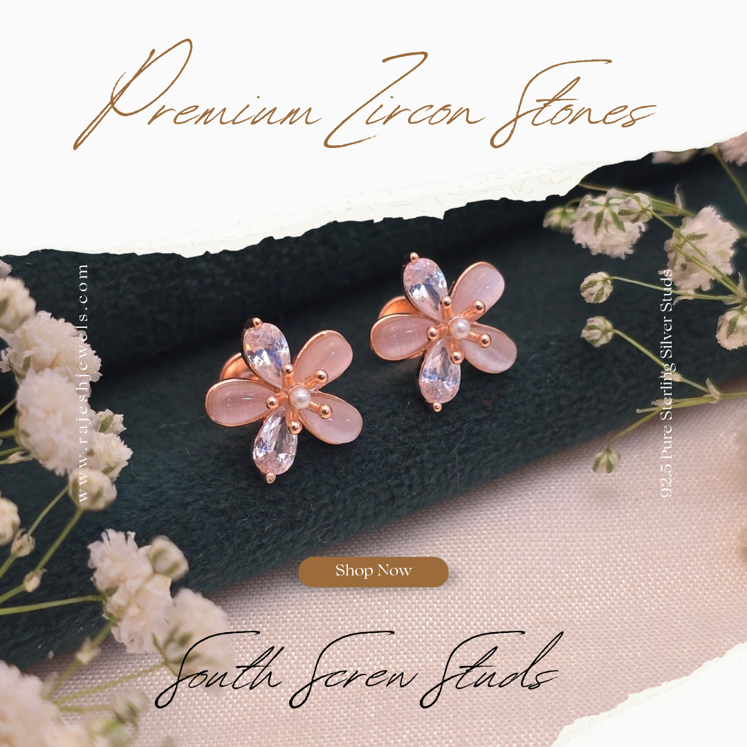 Mesmerizing Floral Cz Stud Earrings