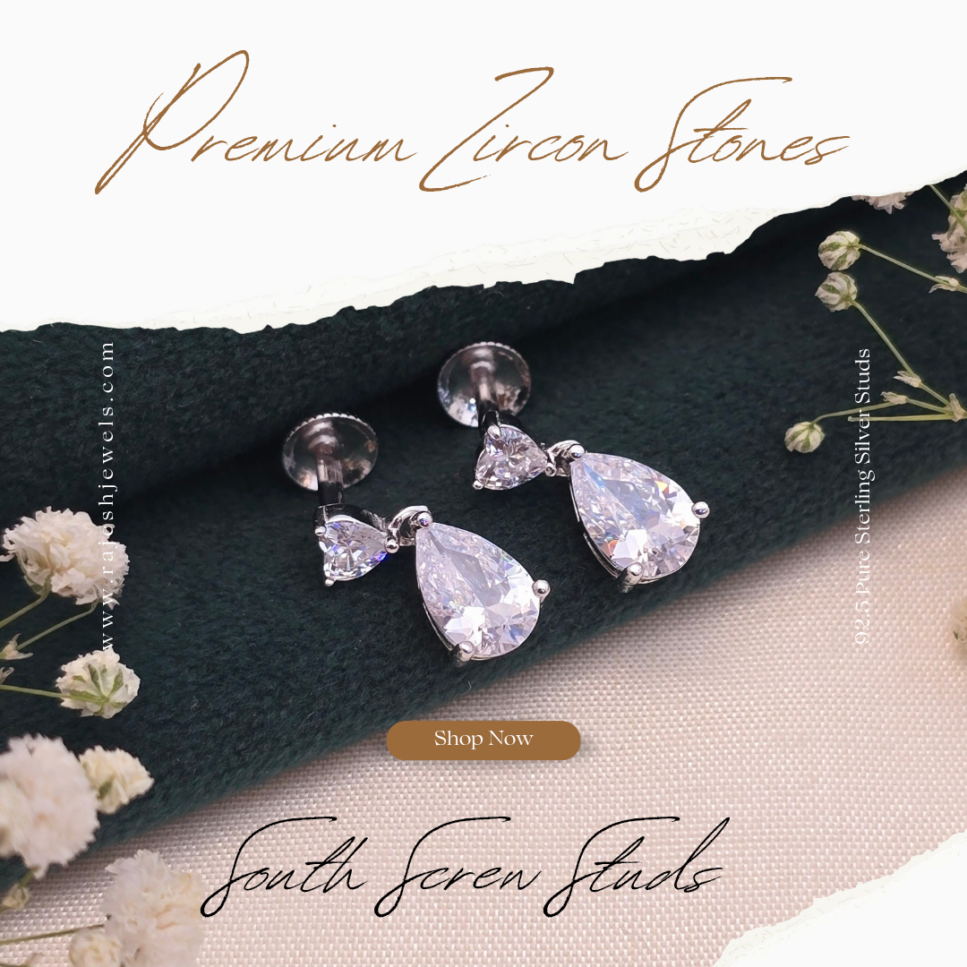 Lustrous Cz Stud Earrings