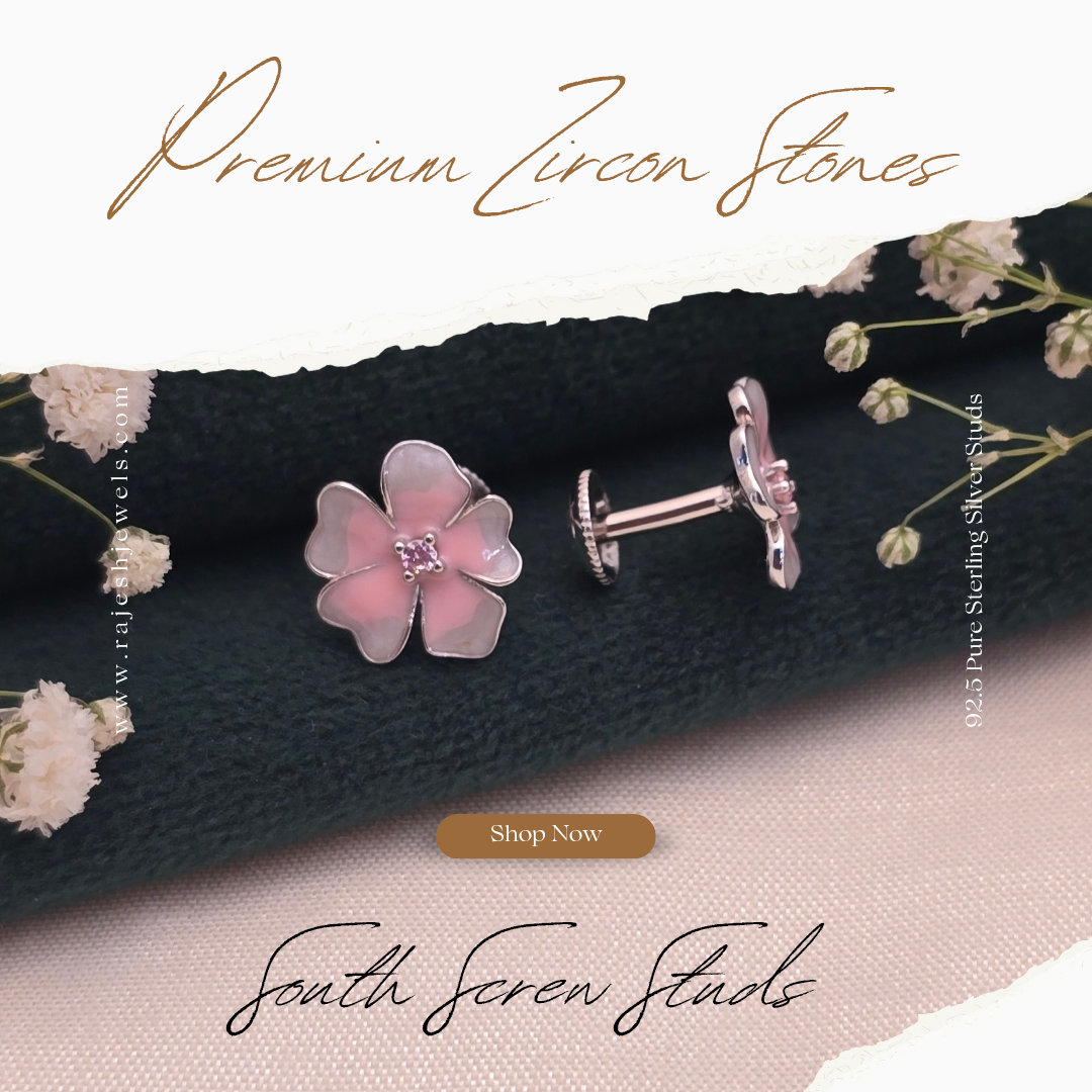 Blissful Floral Cz Stud Earrings