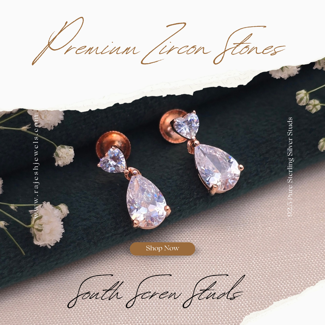 Shimmering Teardrop Cz Earrings