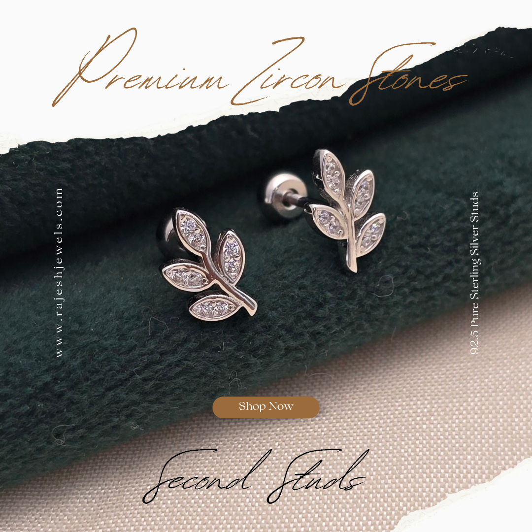 Beautiful Leaf Design Stud Earrings