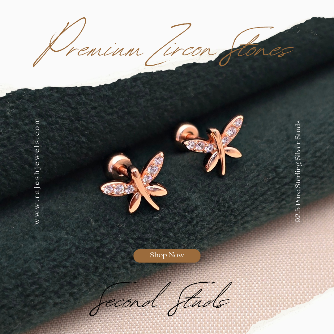 Exquisite Cz Butterfly Earrings