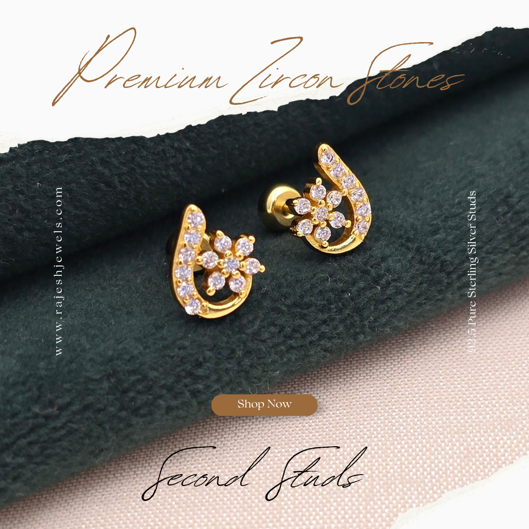 Shimmering Cz Stud Earrings
