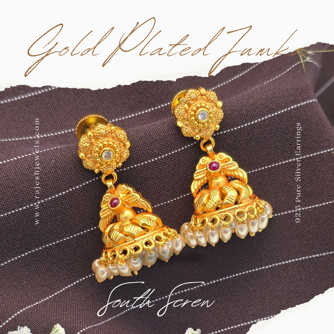 Mesmerizing Pearl Drop Jumka Earrings