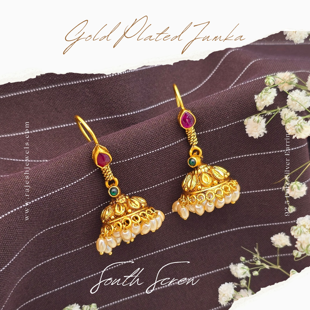 Vibrant Hanging Jumka Earrings