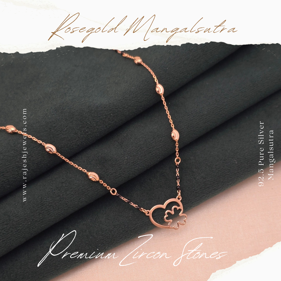 Alluring Sleek Rosegold Mangalsutra