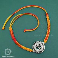 Classic Round Om Cz Rakhi