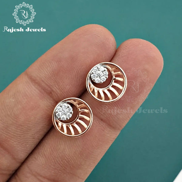 Pleasing Rosegold Cz Earrings