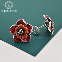 Enamel Floral Studs