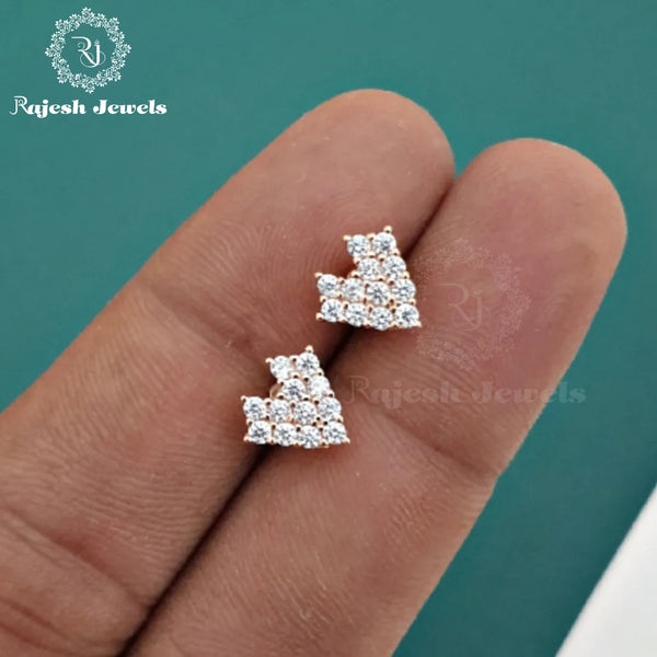 Triangular Cz Stud Earrings