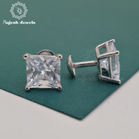 Squared Cz 8 mm Studs