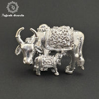 Cow & Calf Silver Idol