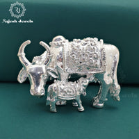 Cow & Calf Silver Idol