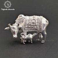 Cow & Calf Solid Silver Idol