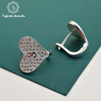 Heart Design Cz Bali Earrinngs