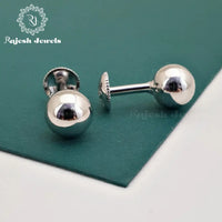 Plain Balled South Screw Earrings