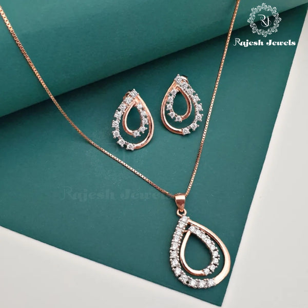 Spectacular Rosegold Pendant Set