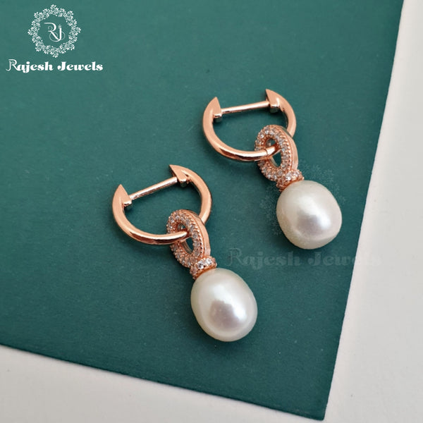 Alluring Cz Pearl Earrings