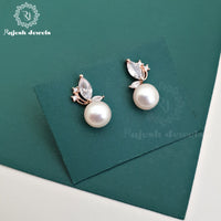 Classy Cz Pearl Earrings